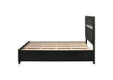 206361F Miranda 51-inch Wood Full Storage Panel Bed Black