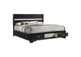 206361KE Miranda 51-inch Wood Eastern King Storage Panel Bed Black