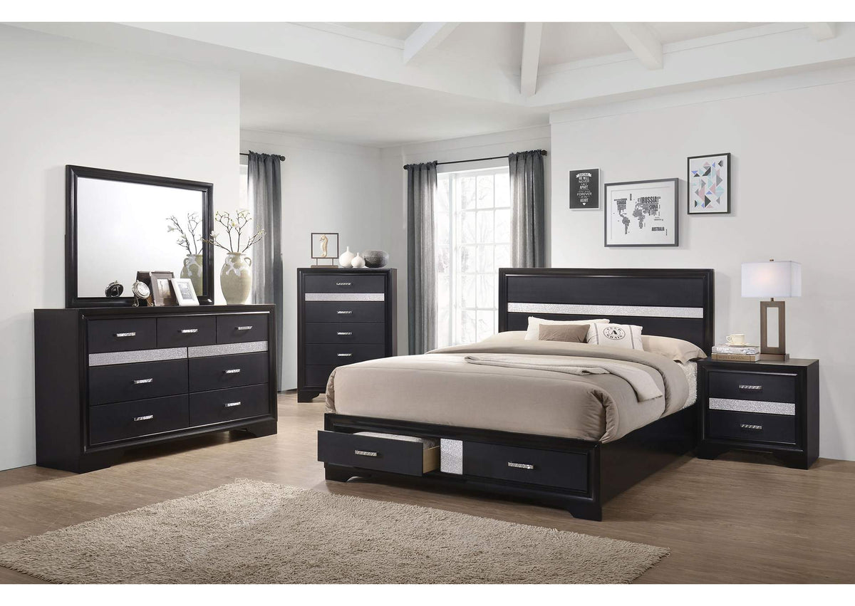 Miranda 4-piece California King Bedroom Set Black