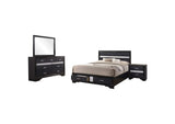 206361KW-S4 Miranda 4-piece California King Bedroom Set Black