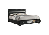 206361KW Miranda 51-inch Wood California King Storage Panel Bed Black
