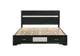 206361KW Miranda 51-inch Wood California King Storage Panel Bed Black