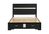 206361Q Miranda 51-inch Wood Queen Storage Panel Bed Black