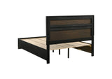 206361Q Miranda 51-inch Wood Queen Storage Panel Bed Black