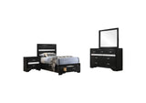 206361T-S4 Miranda 4-piece Twin Bedroom Set Black
