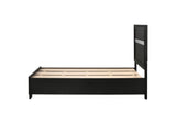 206361T Miranda 51-inch Wood Twin Storage Panel Bed Black