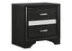 206362 Miranda 3-drawer Nightstand Bedside Table Black