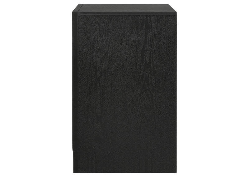 206362 Miranda 3-drawer Nightstand Bedside Table Black