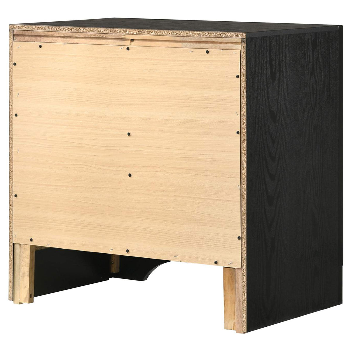 206362 Miranda 3-drawer Nightstand Bedside Table Black