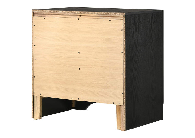 206362 Miranda 3-drawer Nightstand Bedside Table Black