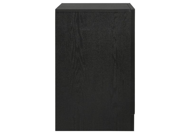 206362 Miranda 3-drawer Nightstand Bedside Table Black