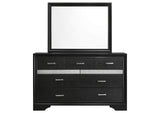206363M Miranda 7-drawer Dresser with Mirror Black