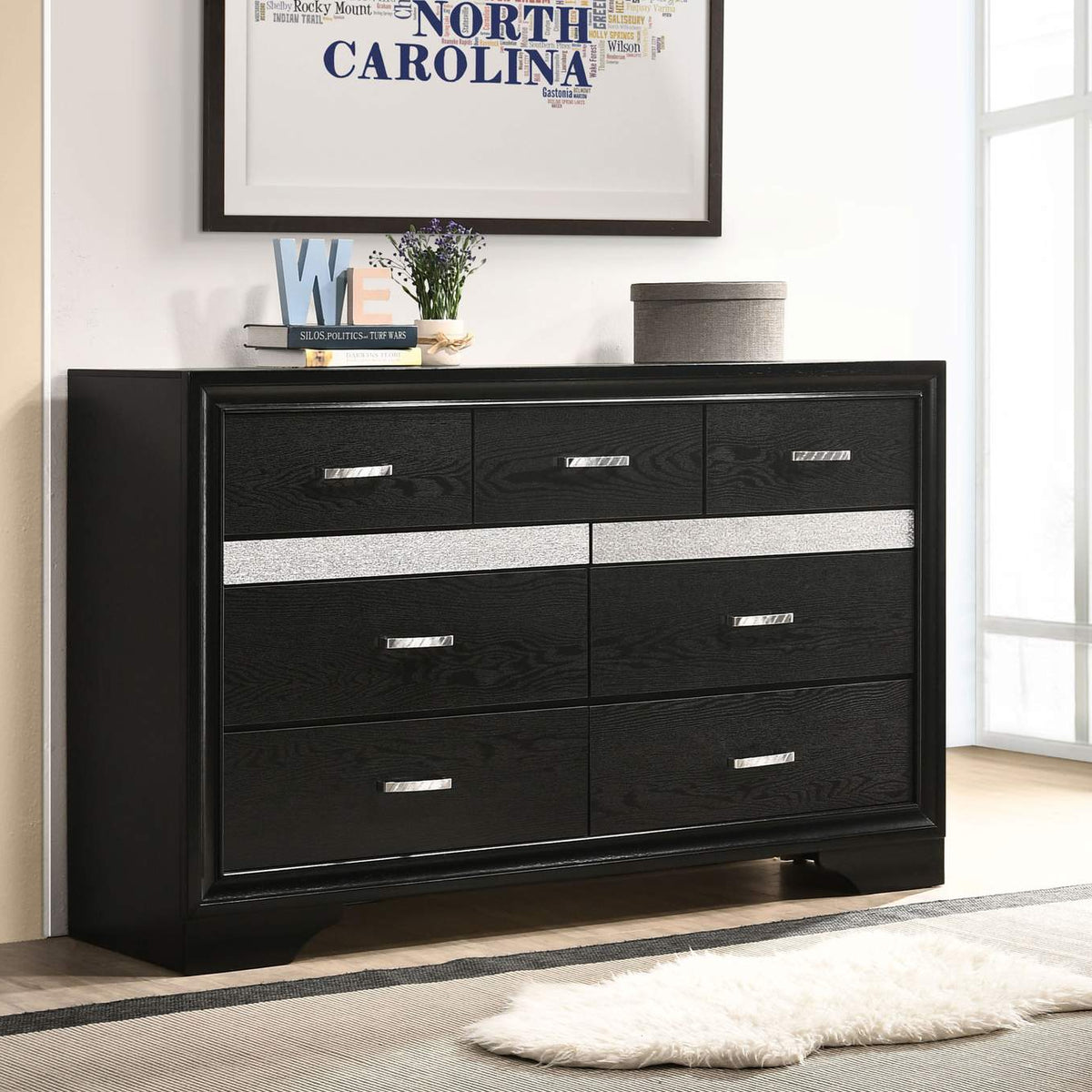 206363 Miranda 9-drawer Dresser Black