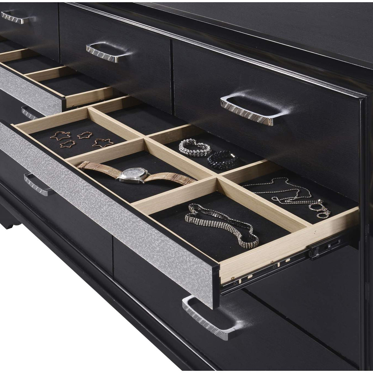 206363 Miranda 9-drawer Dresser Black