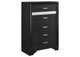 206365 Miranda 6-drawer Bedroom Chest Black
