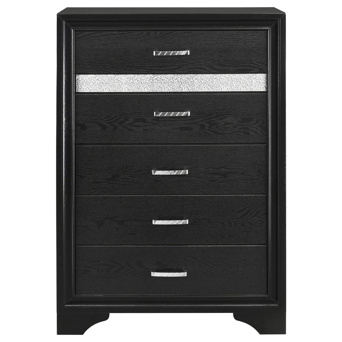 206365 Miranda 6-drawer Bedroom Chest Black