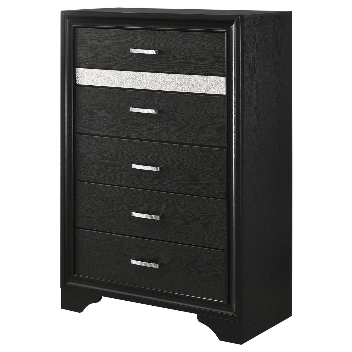 206365 Miranda 6-drawer Bedroom Chest Black