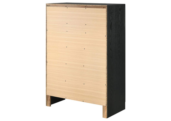 206365 Miranda 6-drawer Bedroom Chest Black