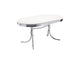 2065 Retro Oval 60-inch Wood Top Dining Table White and Chrome