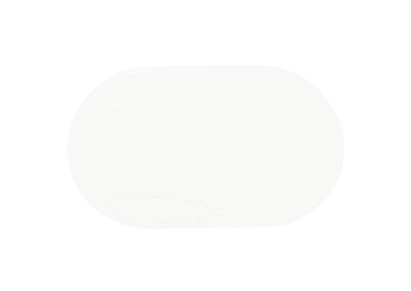2065 Retro Oval 60-inch Wood Top Dining Table White and Chrome