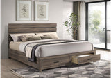 207040KE Brantford Wood Eastern King Storage Panel Bed Barrel Oak