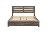 207040KE Brantford Wood Eastern King Storage Panel Bed Barrel Oak