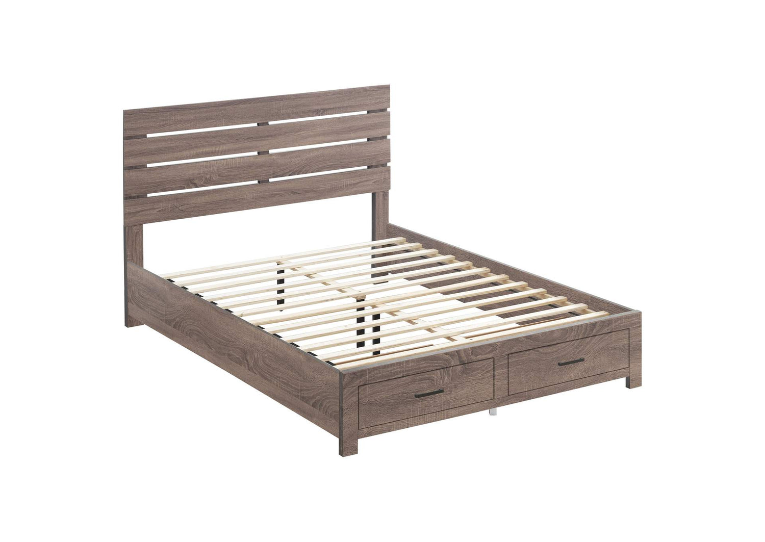 Brantford Wood Queen Storage Panel Bed Barrel Oak