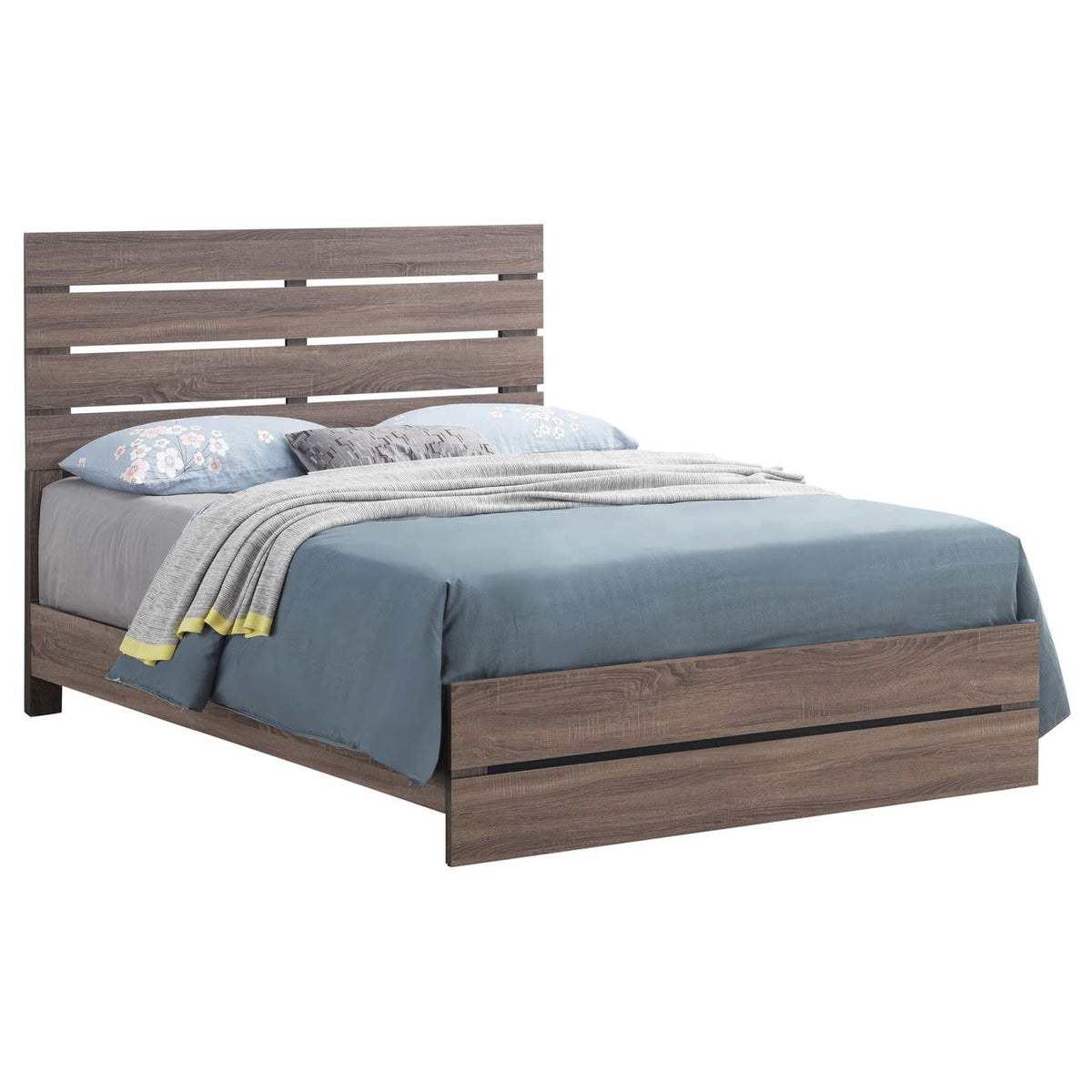 207041KE Brantford Wood Eastern King Panel Bed Barrel Oak