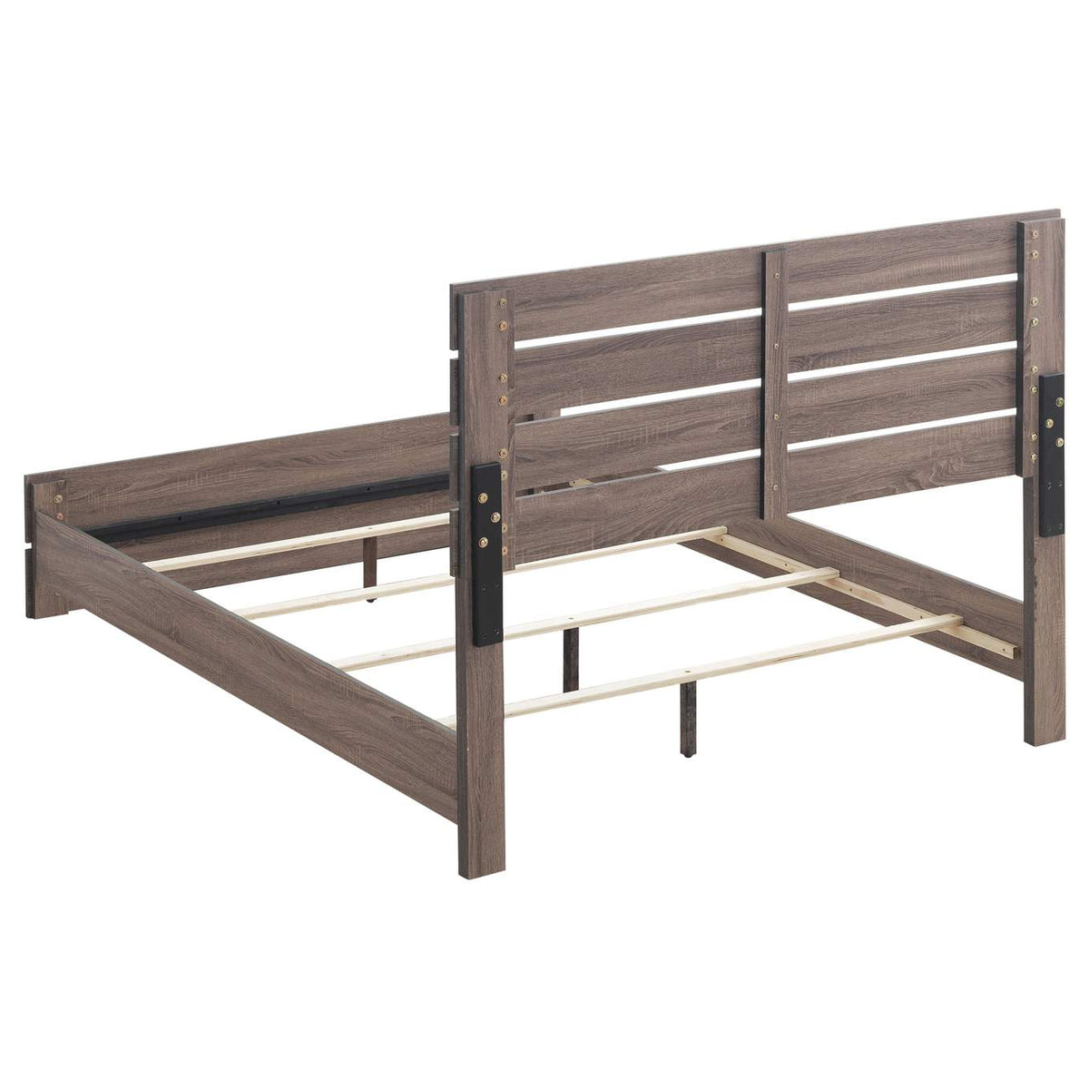 207041KE Brantford Wood Eastern King Panel Bed Barrel Oak