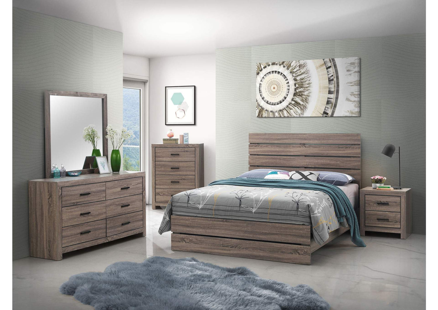 Brantford 5-piece Queen Bedroom Set Barrel Oak