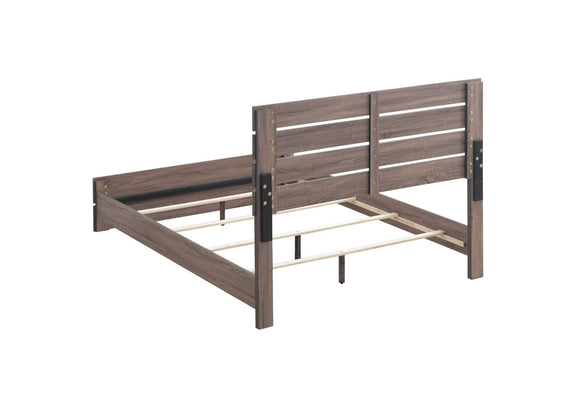 207041Q Brantford Wood Queen Panel Bed Barrel Oak