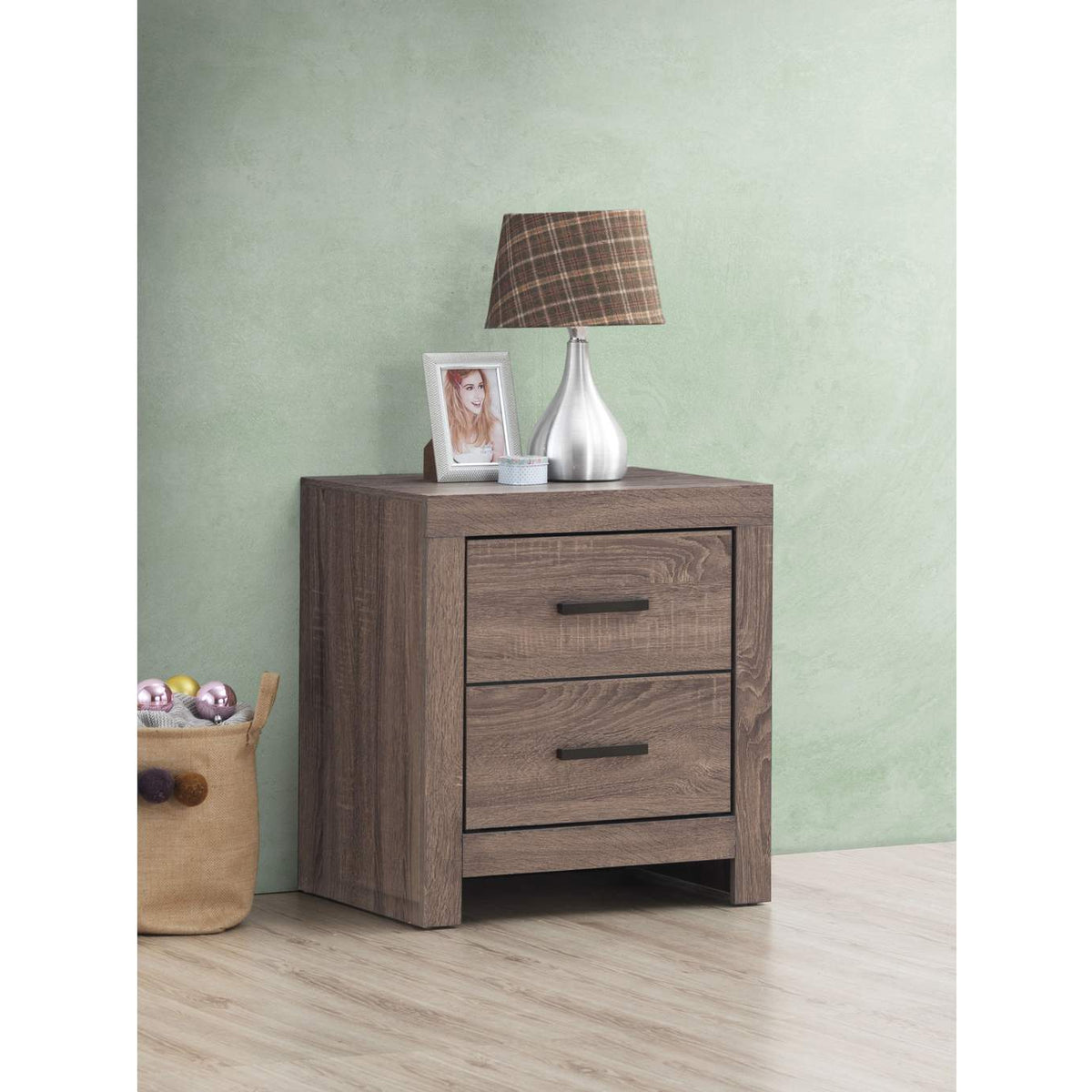 207042 Brantford 2-drawer Nightstand Barrel Oak