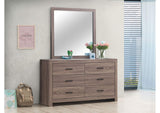 207043M Brantford 6-drawer Dresser with Mirror Barrel Oak