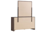 207043M Brantford 6-drawer Dresser with Mirror Barrel Oak