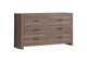 207043 Brantford 6-drawer Dresser Barrel Oak