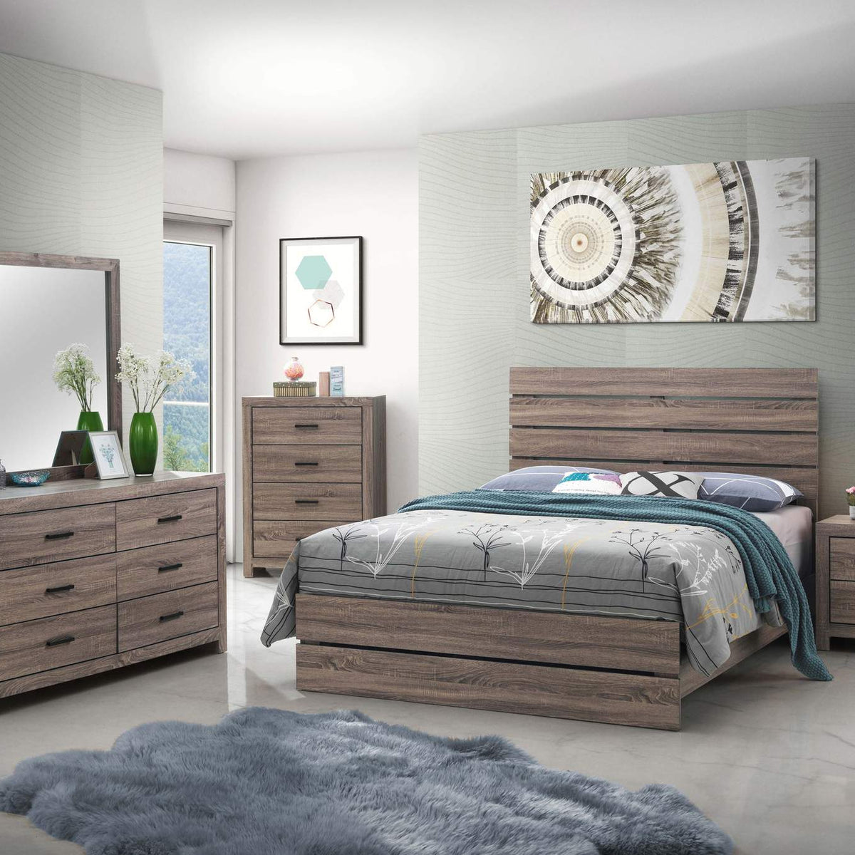 207043 Brantford 6-drawer Dresser Barrel Oak
