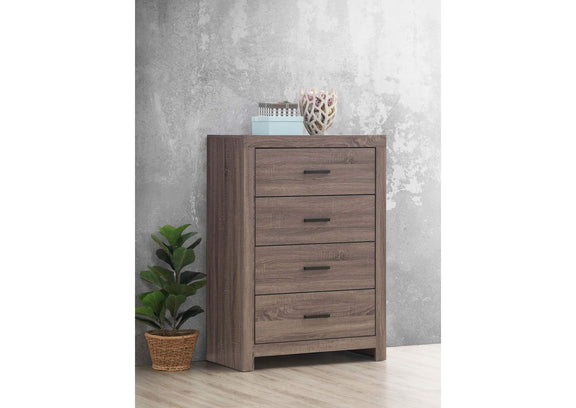 207045 Brantford 4-drawer Bedroom Chest Barrel Oak