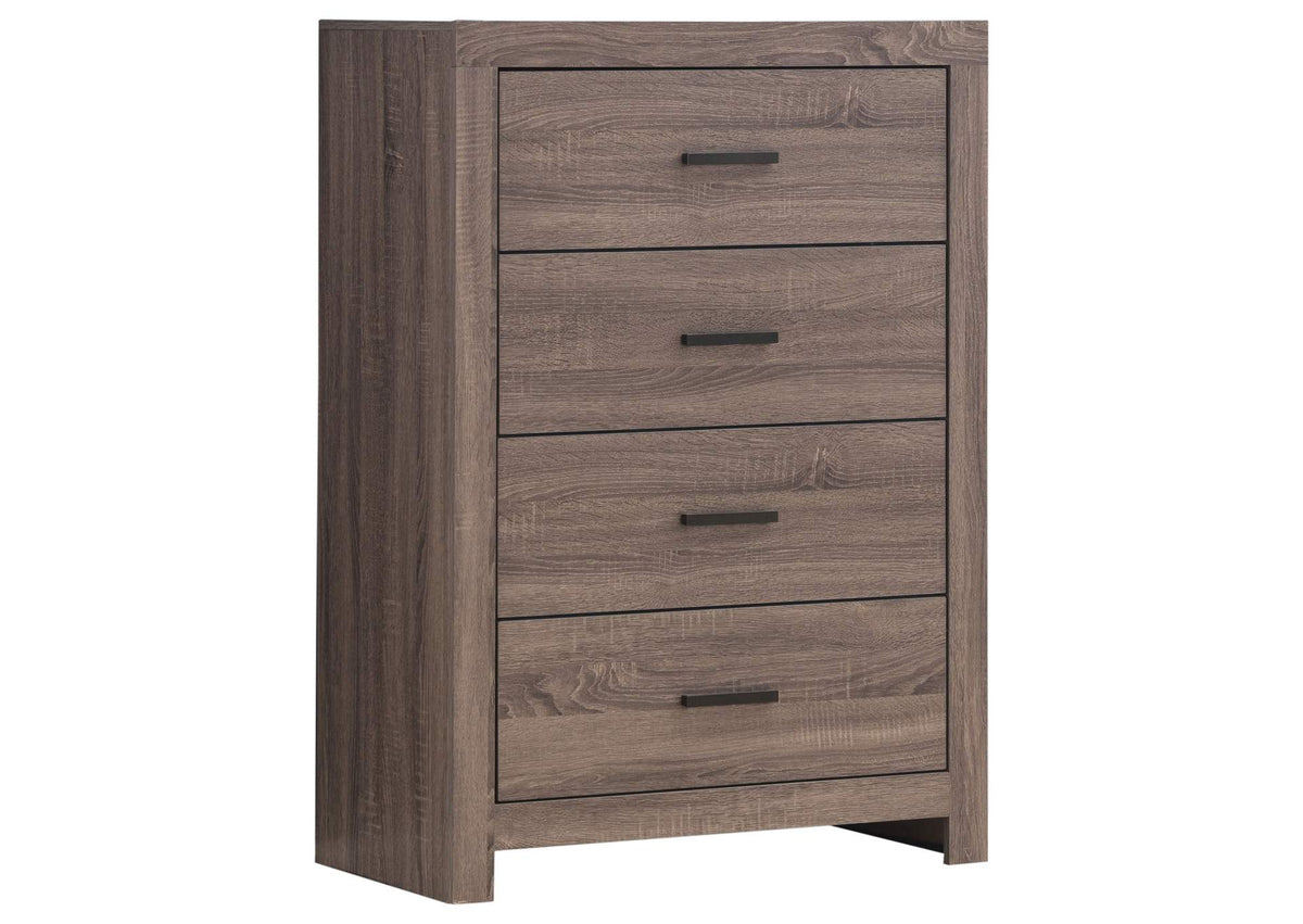 207045 Brantford 4-drawer Bedroom Chest Barrel Oak