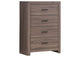 207045 Brantford 4-drawer Bedroom Chest Barrel Oak