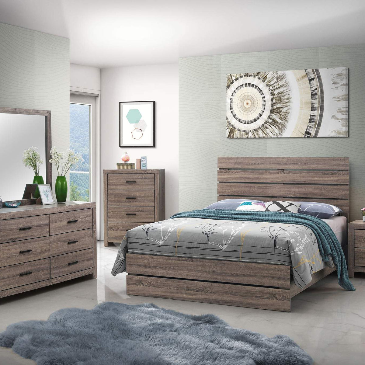 207045 Brantford 4-drawer Bedroom Chest Barrel Oak