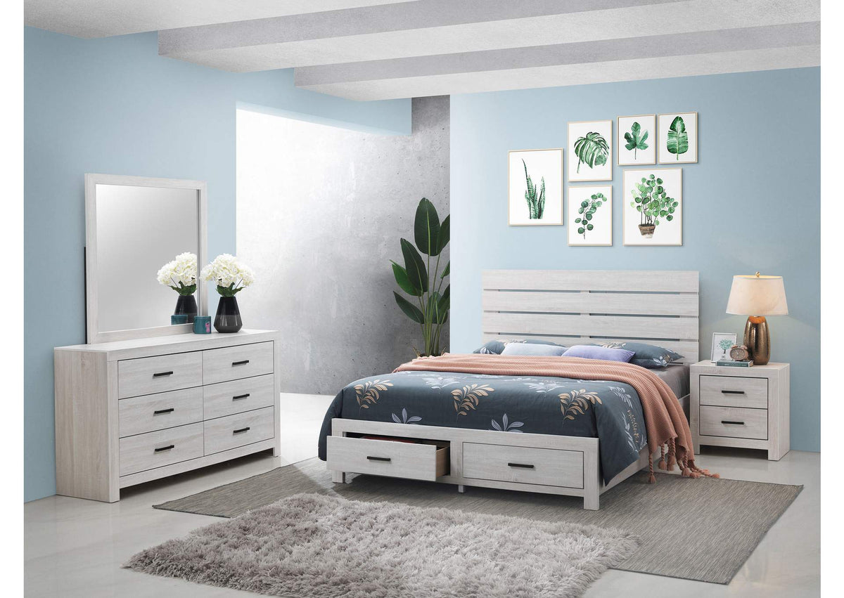 Brantford 4-piece Eastern King Bedroom Set Coastal White