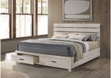 207050KE Brantford Wood Eastern King Storage Panel Bed Coastal White