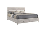 207050KE Brantford Wood Eastern King Storage Panel Bed Coastal White
