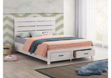 207050Q Brantford Wood Queen Storage Panel Bed Coastal White
