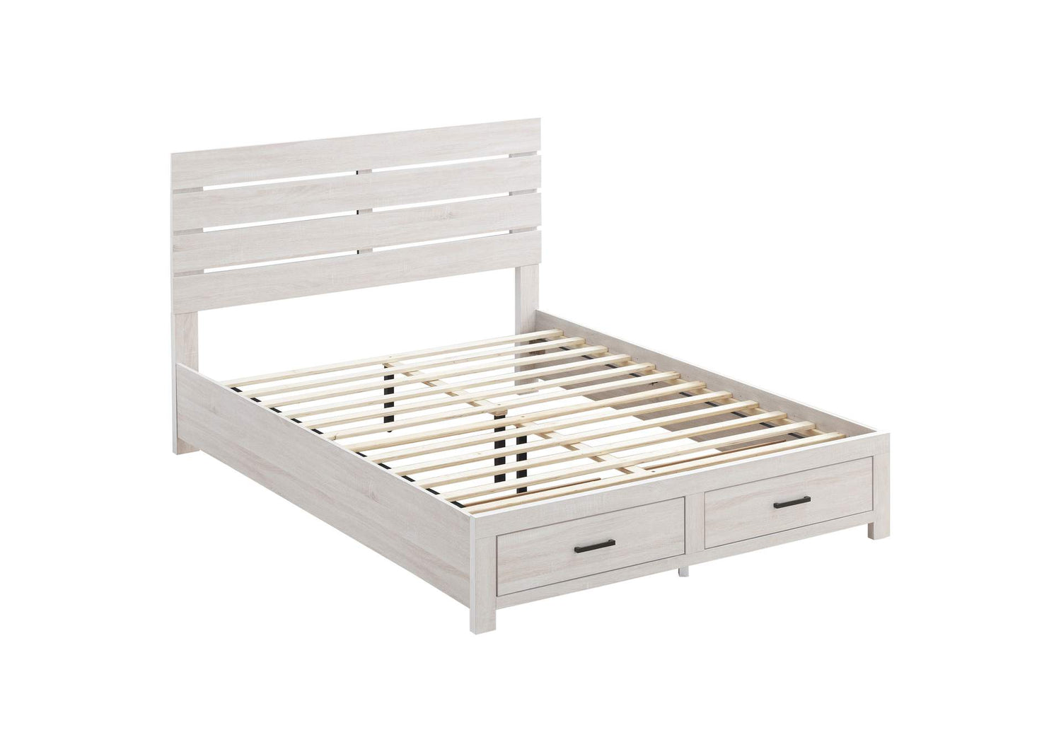 Brantford Wood Queen Storage Panel Bed Coastal White