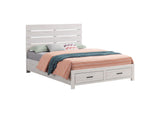 207050Q Brantford Wood Queen Storage Panel Bed Coastal White