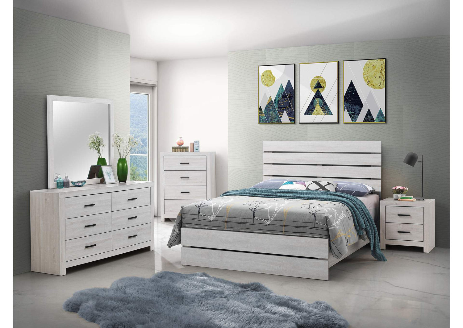 Brantford 5-piece Eastern King Bedroom Set Coastal White