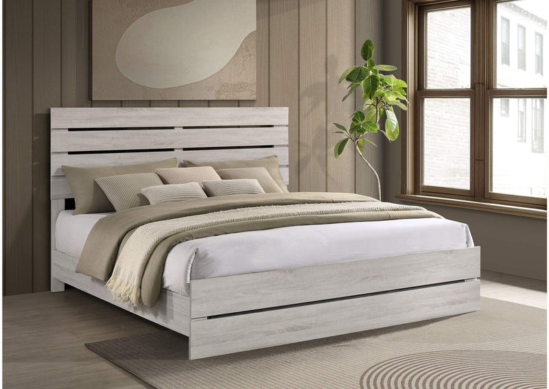 207051KE Brantford Wood Eastern King Panel Bed Coastal White