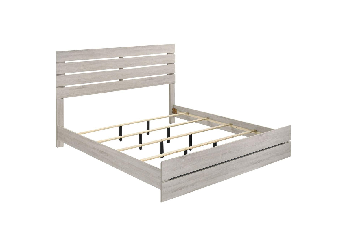 207051KE Brantford Wood Eastern King Panel Bed Coastal White
