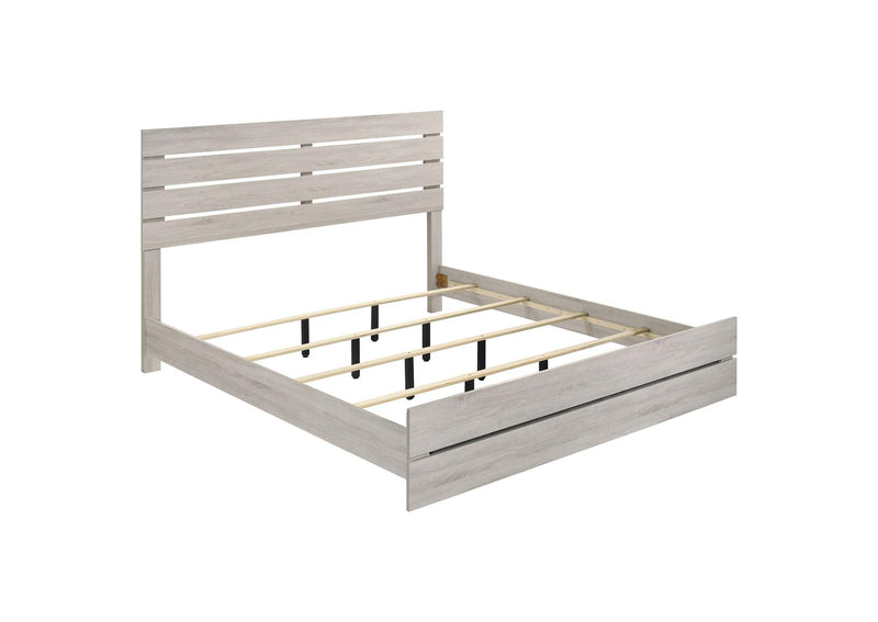 207051KE Brantford Wood Eastern King Panel Bed Coastal White
